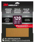 3M™ SandBlaster™ Advanced Sanding Sheets with NO-SLIP GRIP™, 20120-G-4, 120 grit