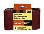 3M™ Sanding Belt, 9273NA-2, 3 in x 24 in, Medium, 80 grit, 2pk