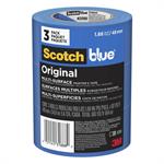 3M Scotch-Blue Painters Tape for Multi-Surface 2090, 48mm (1 7/8^) X 60 yd,3 pck
