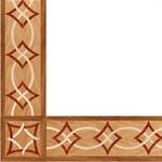Wood border and corner shown in American Walnut, Brazilian Cherry, ...
