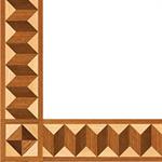 Wood border and corner shown in Ash, Brazilian Cherry, Peruvian ...