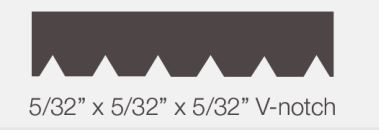 Bona Adhesive Trowel 1000F, 5/32' X 5/32' X 5/32' V-notch 1