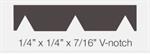 Bona Adhesive Trowel 1250G, 1/4^ X 1/4^ X 7/16^ V-notch
