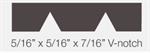Bona Adhesive Trowel 1500G, 5/16^ X 5/16^ X 7/16^ Flat V-notch