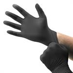 Boss B21051-XL 4 Mil Extra Large Black Nitrile Disposable Gloves