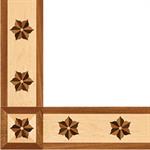 Wood border and corner shown in Maple, Peruvian Walnut, Sapele(Available ...