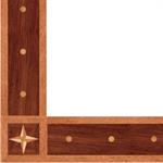 Wood border and corner shown in American Walnut, Maple, Quarter ...