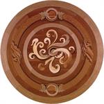Wood medallion shown in American Cherry, Birdseye Maple, Jarrah Leopardwood, ...