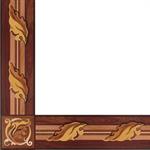 Wood border and corner shown in American Cherry, Birdseye Maple, ...