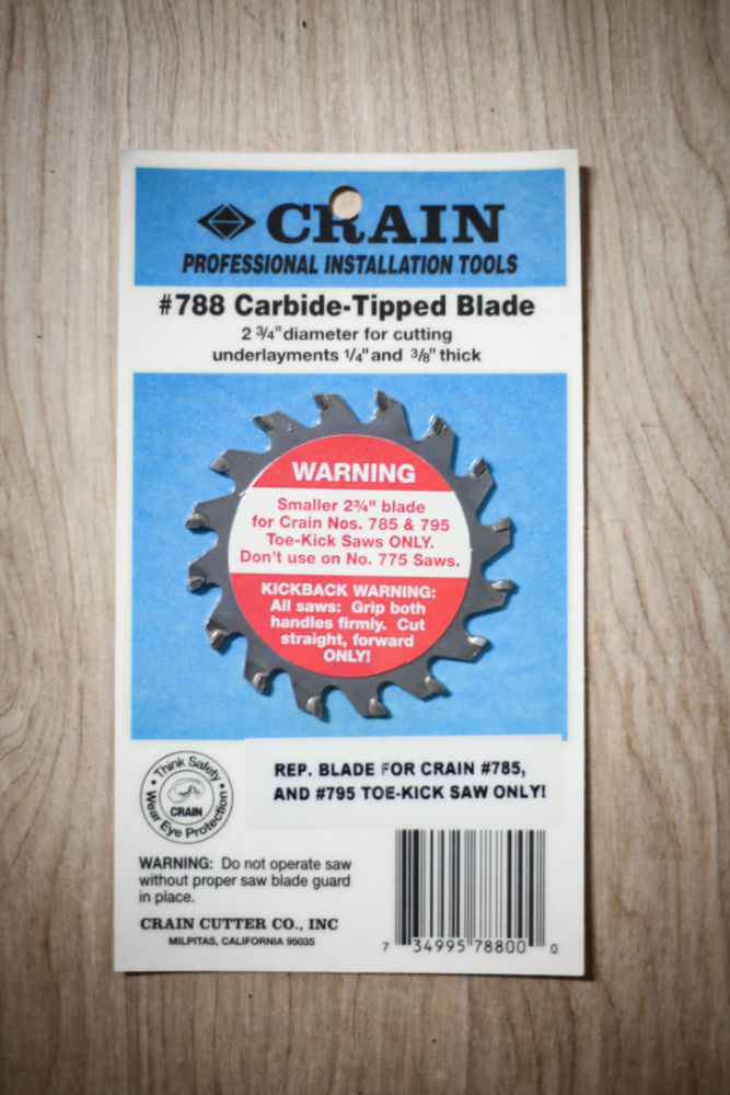 Crain #788 2 3/4" Carbide Tipped Toe-Kick Saw Blade