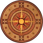 Wood Medallion shown in American Cherry, Padauk, Sipo, Wenge, Yellowheart, ...