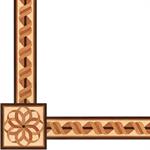 Wood border and corner shown in American Cherry, Birdseye Maple, ...