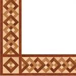 Wood border and corner shown in American Cherry, Brazilian Cherry, ...