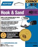 Norton Hook & Sand discs, 5^ 6 & 8 vac hole, P40