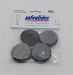 Safeglides Felt Floor Protectors, 1-1/2^, Tap in, Brown, 4 Pack