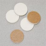 Safeglides Felt Floor Protectors, 3/4^, Self-Adhesive, White, Bag/200
