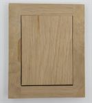 Single duplex outlet cover, White Oak (4 13/16" X 6" overall dimensions)