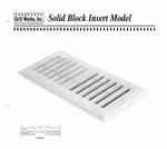 Unfinished Red Oak Insert Vent, 4^ X 12^ (duct) Solid Block style