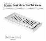 Unfinished White Oak Flush (w/frame) Vent, 2 1/4^ X 12^ (duct) Solid Block style