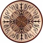 Medallion shown in Blood wood, Brazilian Cherry, Maple, Quarter Sawn ...