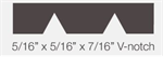 Bona Adhesive Trowel 1500G, 5/16^ X 5/16^ X 7/16^ Flat V-notch