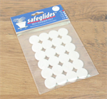 Safeglides Felt Floor Protectors, 3/4^, Self-Adhesive, White, Pack/24