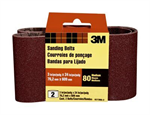 3M™ Sanding Belt, 9273NA-2, 3 in x 24 in, Medium, 80 grit, 2pk