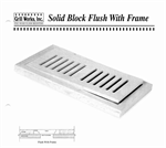 Unfinished Red Oak Flush (w/frame) Vent, 2 1/4^ X 14^ (duct) Solid Block style