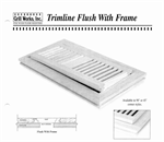 Unfinished White Oak Flush (w/frame) Vent, 4^ X 14^ (duct), Trimline style