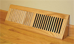 Unfinished Red Oak Basevent, 2 1/2^ X 10^ (duct) Trimline style