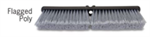 Malish 24^ Fine floor sweep, gray flagged poly fibers w/ black foam block