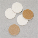Safeglides Felt Floor Protectors, 3/4^, Self-Adhesive, White, Bag/200