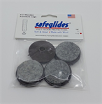 Safeglides Felt Floor Protectors, 1-1/2^, Tap in, Brown, 4 Pack