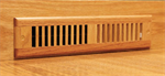 Unfinished Red Oak Toekick Vent Kit, 2 1/4^ X 12^ (duct) Trimline style